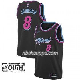Miami Heat Tyler Johnson 8 2018-19 Nike City Edition Musta Pelipaidat Swingman - Lasten